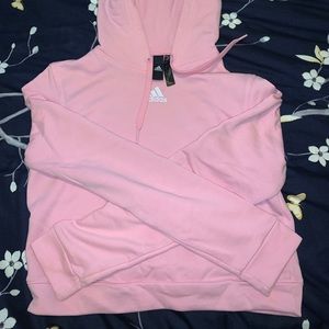 Pink Adidas Cropped Hoodie
